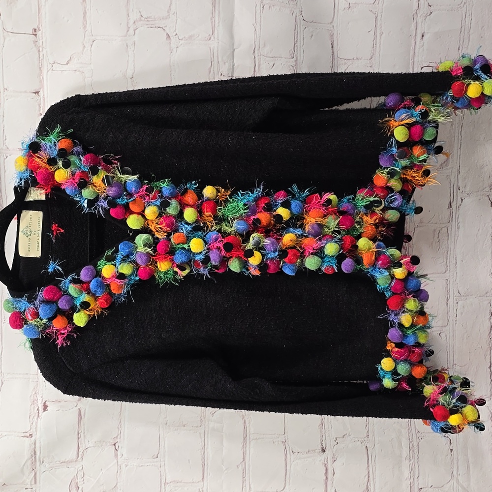 Vintage Design Options by Philip & Jane Gordon Colorful Pompoms Size XL
